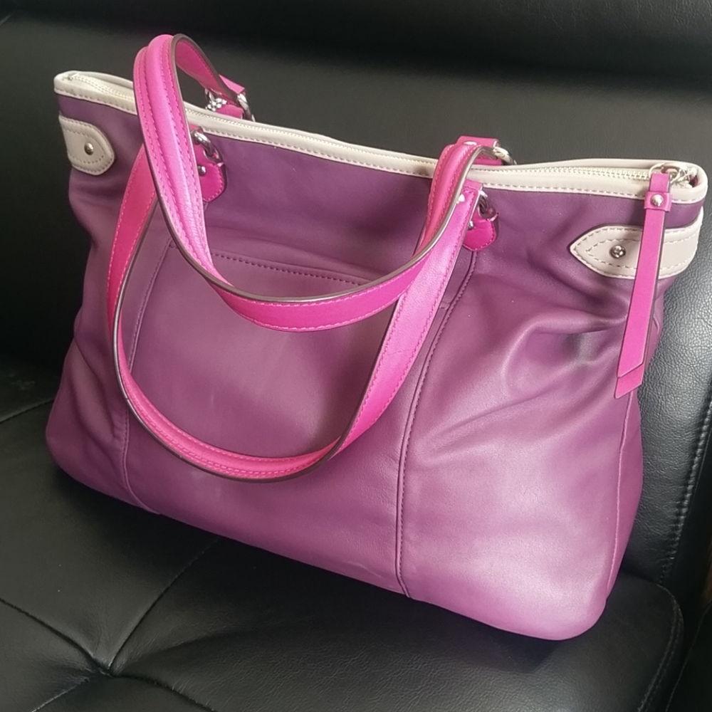 DAISY SPECTATOR LEATHER EMMA TOTE (COACH F23922) - Picture 4 of 10